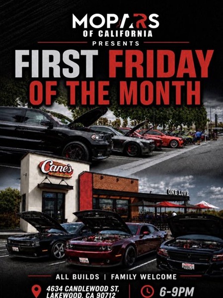 Mopars of California Cruise Night flyer 2026